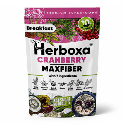 Cranberry Maxfiber – fiberrik och hälsosam “snabbmat” till frukost